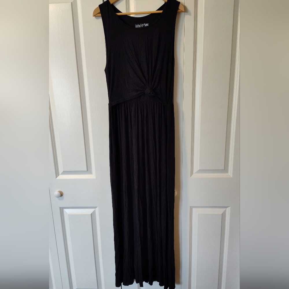 LATCHED MAMA Sleeveless Boardwalk Maxi (Black, Extra Large)